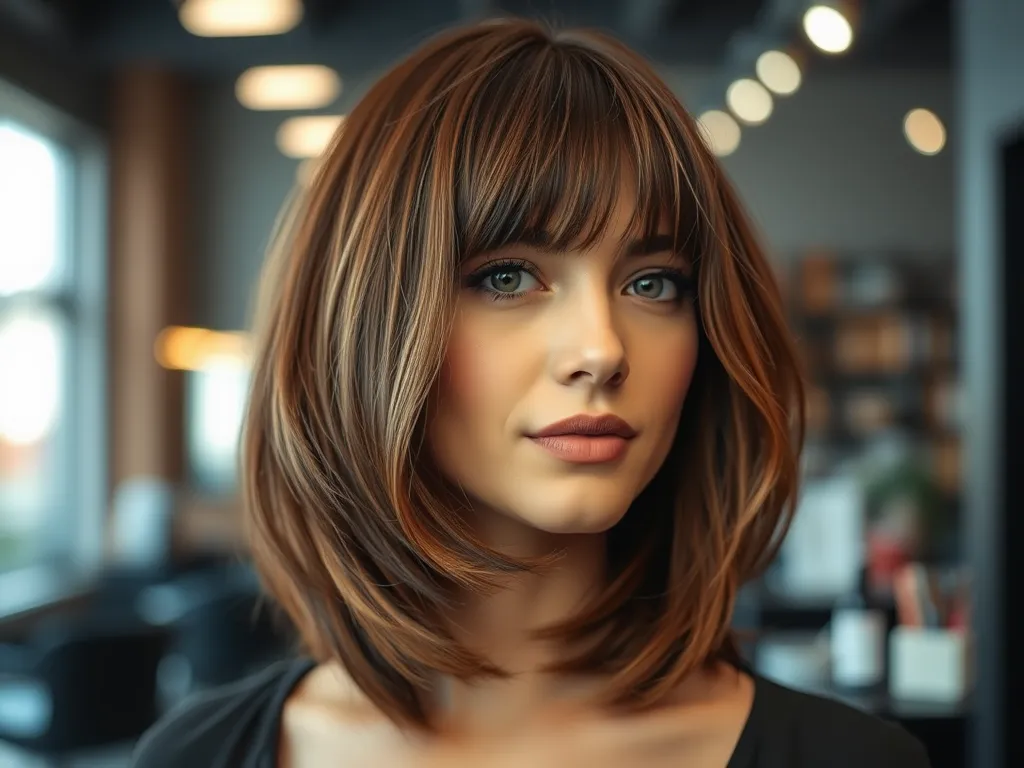 Włosy do ramion z grzywką cieniowane – dla kogo?