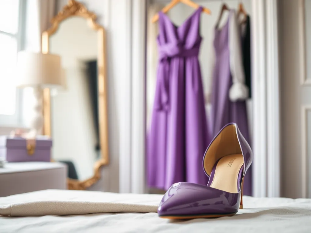 Jakie buty do fioletowej sukienki?